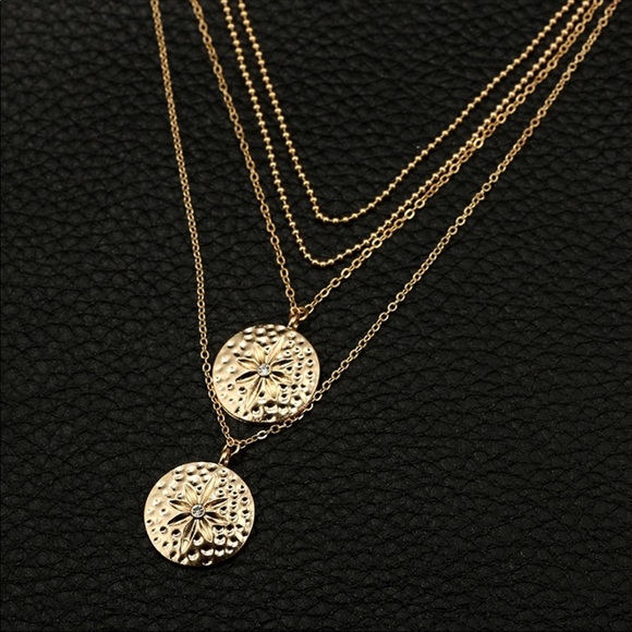 “GRACIE” 💫 Wanderlust Double pendant Gold choker - Picture 5 of 5